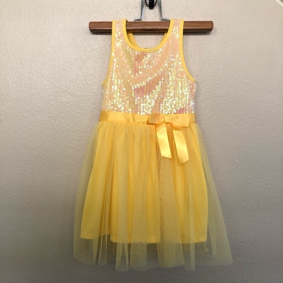 Lilt Girls Sparkle Sequins Sleeveless Fit & Flare Tulle Dress  Size 4 - Picture 1 of 11